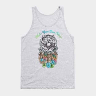 Make Your Own Magic, Rainbow Tiger Dream Catcher Tank Top